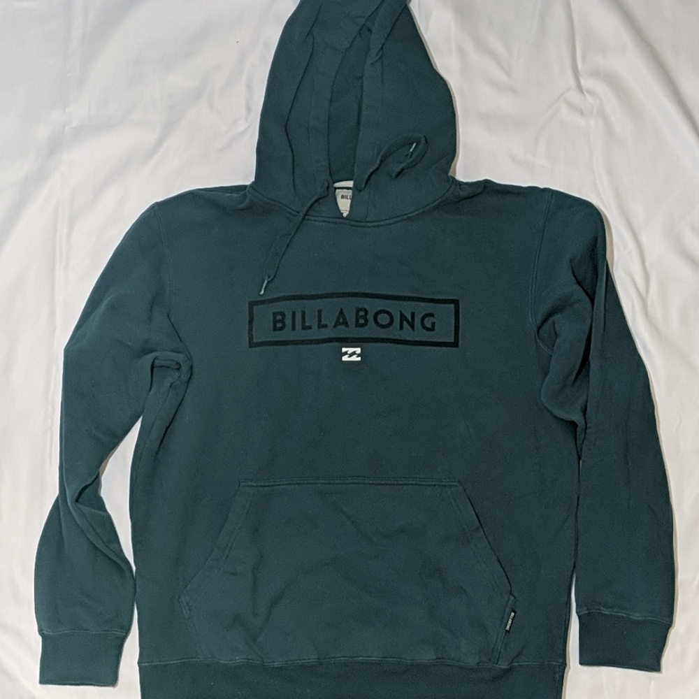 Large Green Billabong Hooded Sweatshirt